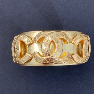 CHANEL Gold Cuff Bracelet